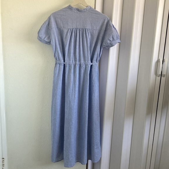 Free People Retro Romance Blue Gingham Maxi Top - Picture 6 of 13